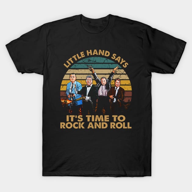 Little hand says time to rock and roll vintage gift for fans movie T-Shirt by Madisen Harvey